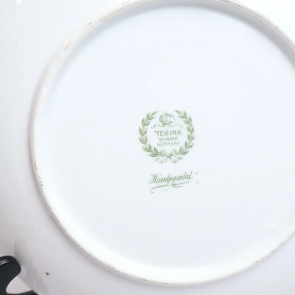 VTG Hand Painted Floral Regina Ware Cabinet Plate Made In Germany